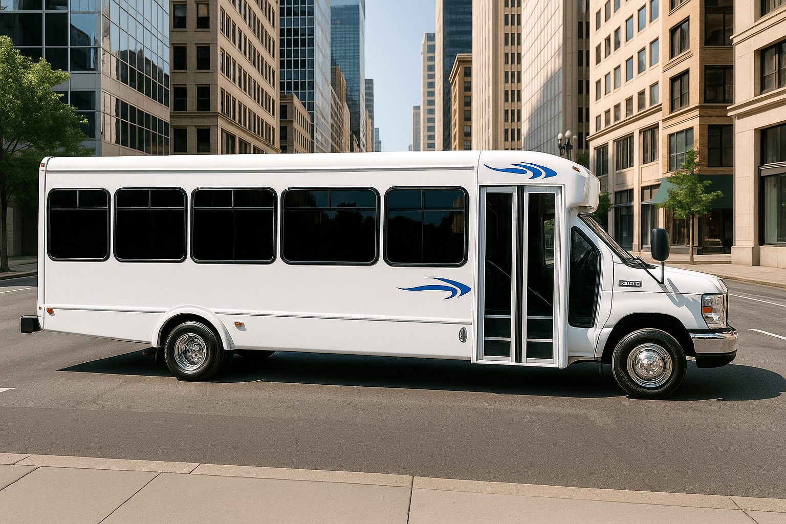 16 Passenger Coach Bus – Exterior View