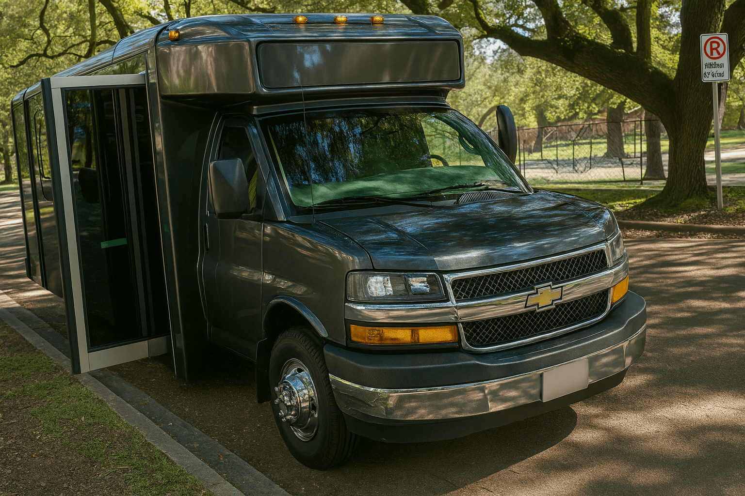 16 Passenger Party Bus – Exterior View