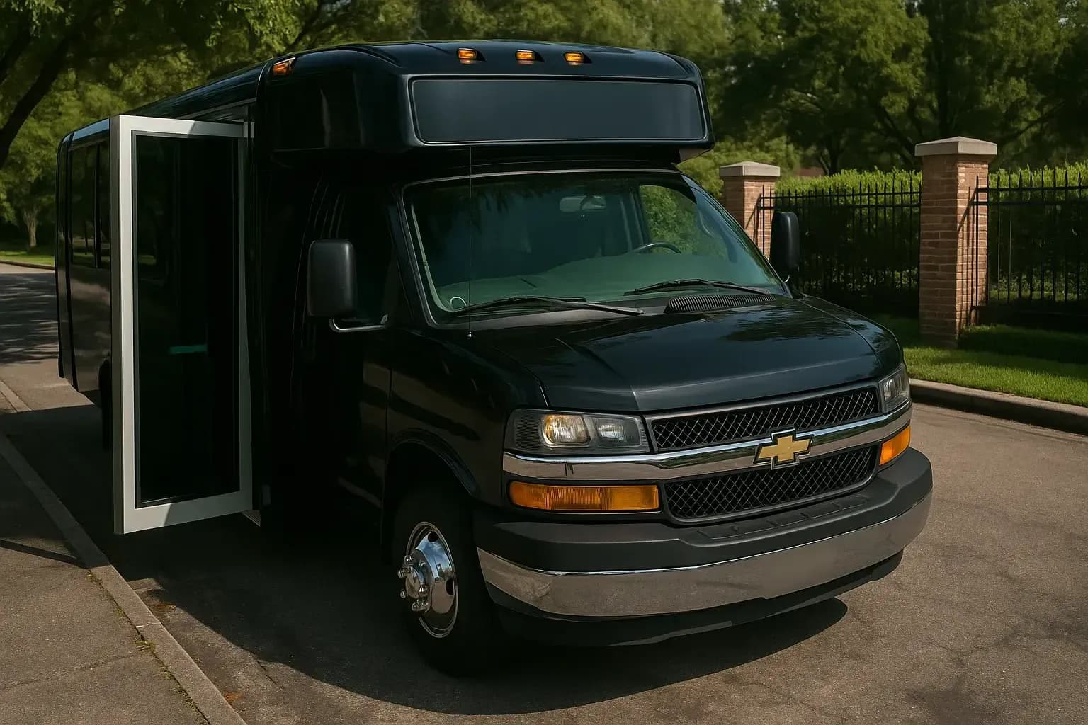 20-passenger party bus exterior, our main Las Vegas vehicle (planning reference)
