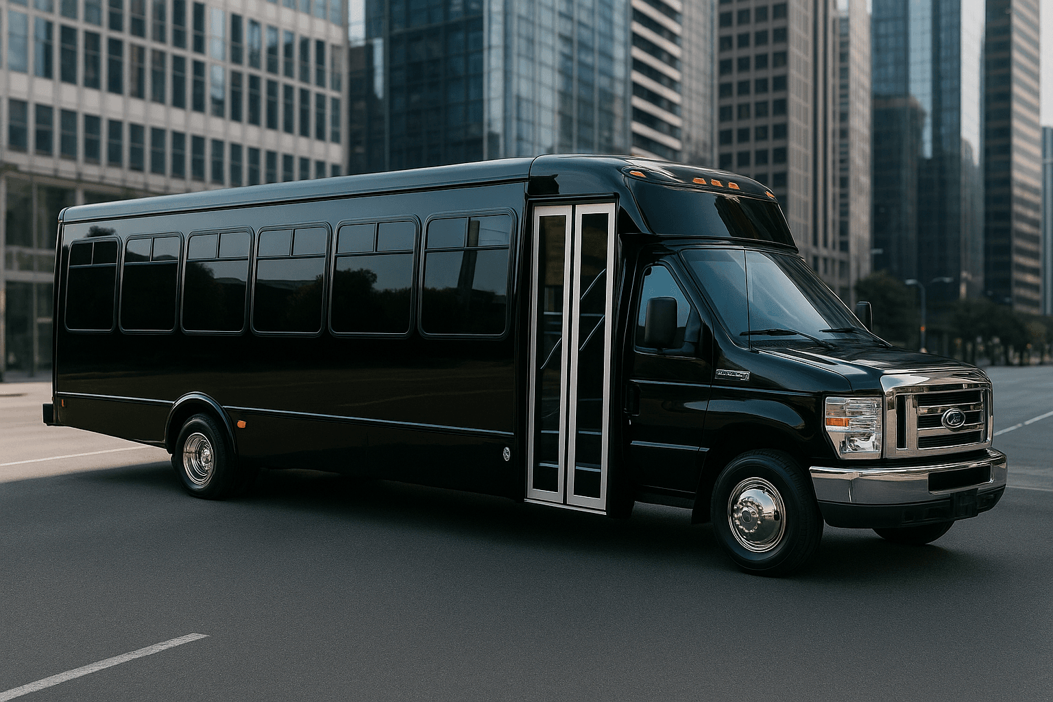 28 Passenger Coach Bus – Exterior View