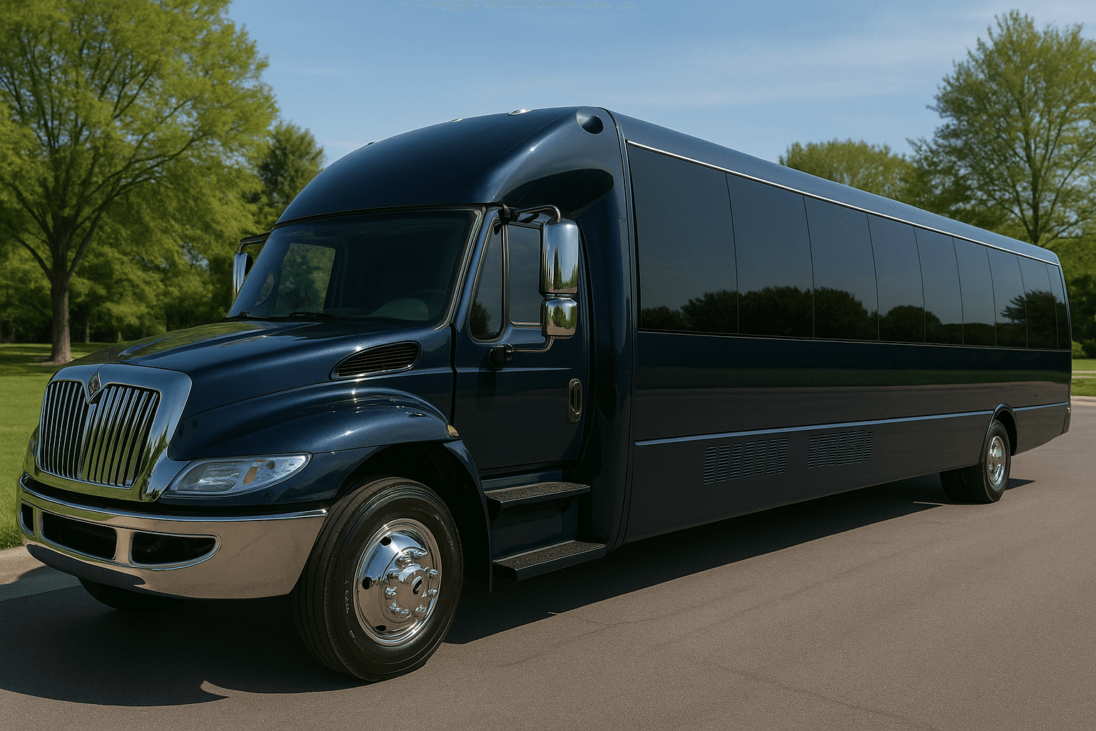 34 Passenger Party Bus – Exterior View