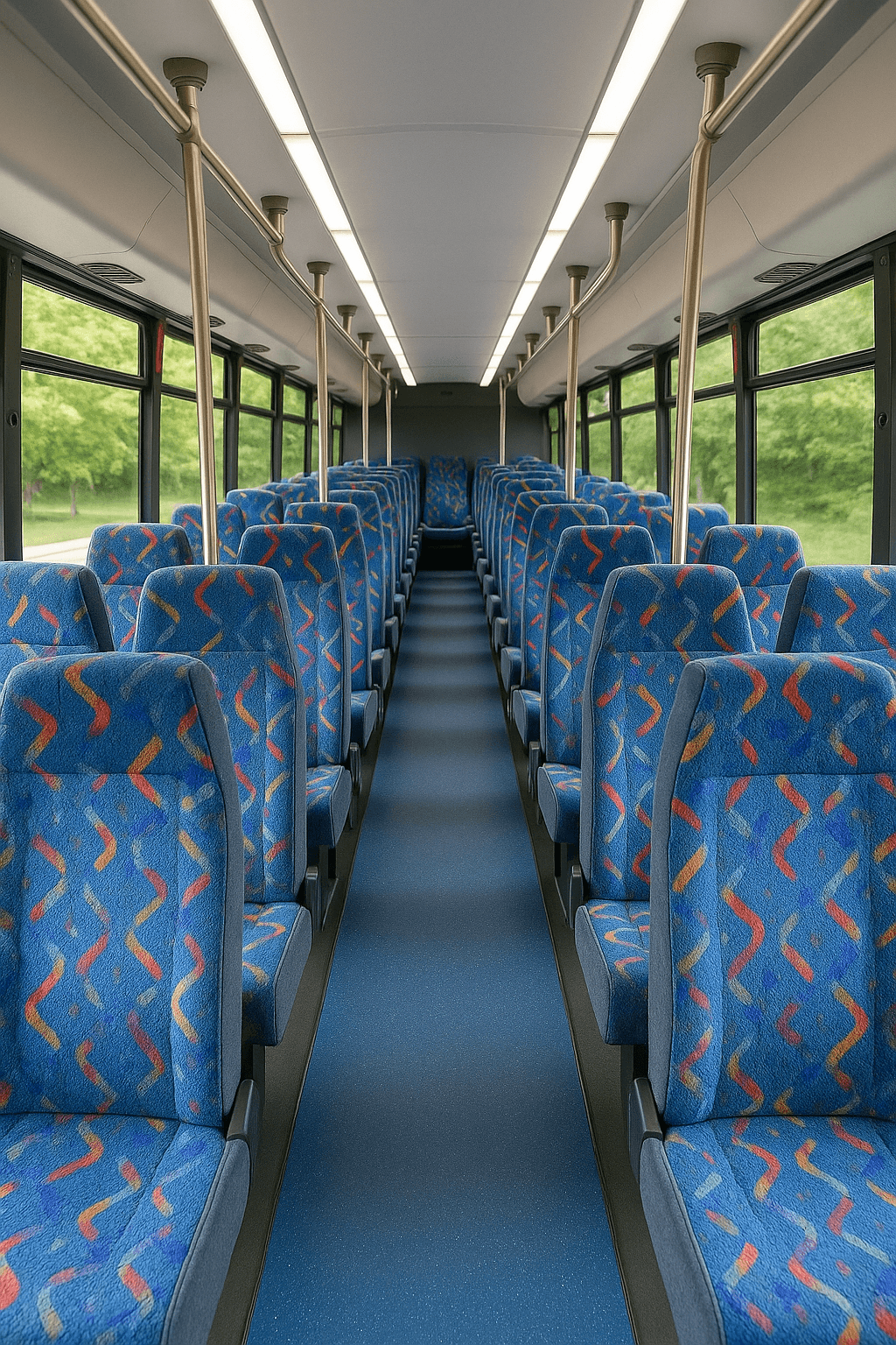 36 Passenger Coach Bus interior