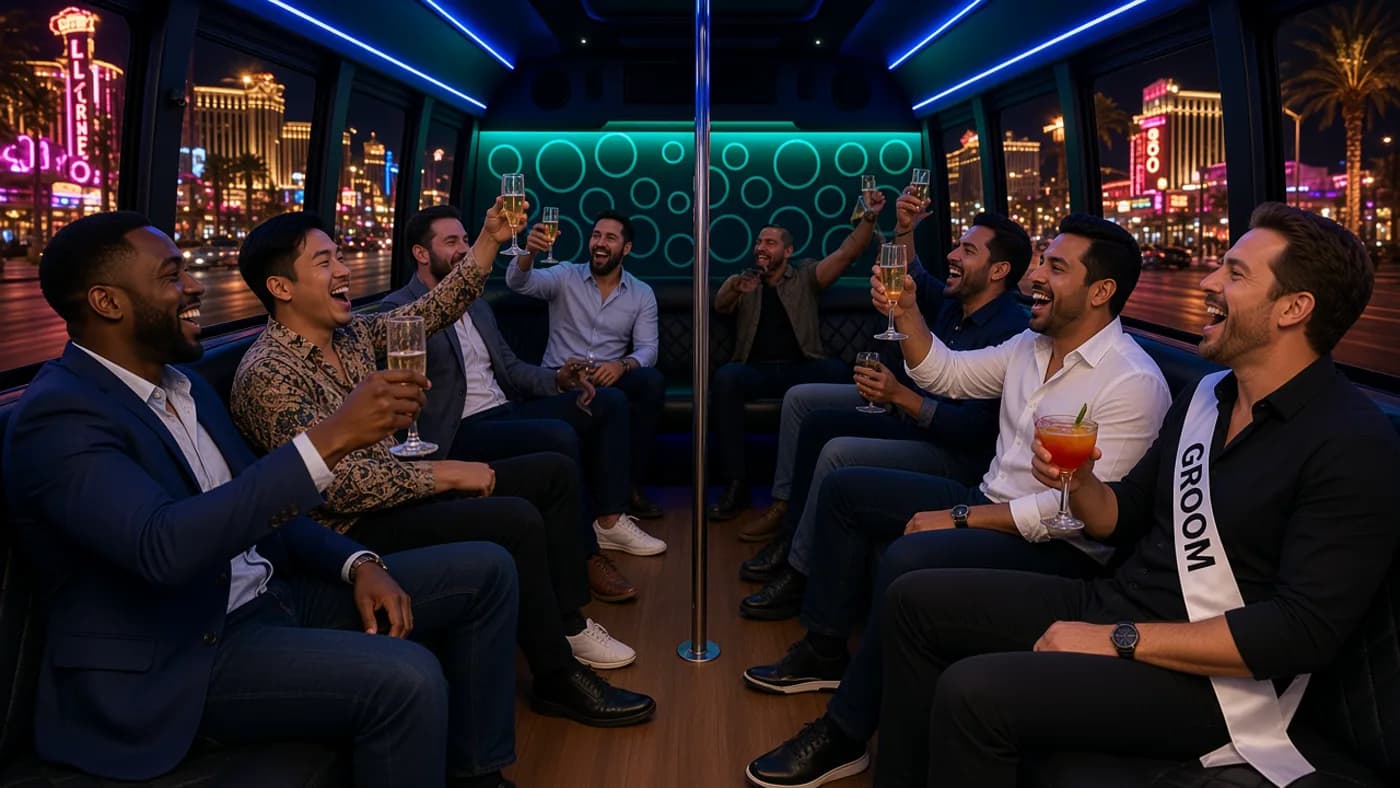 Bachelor Party party bus in Las Vegas