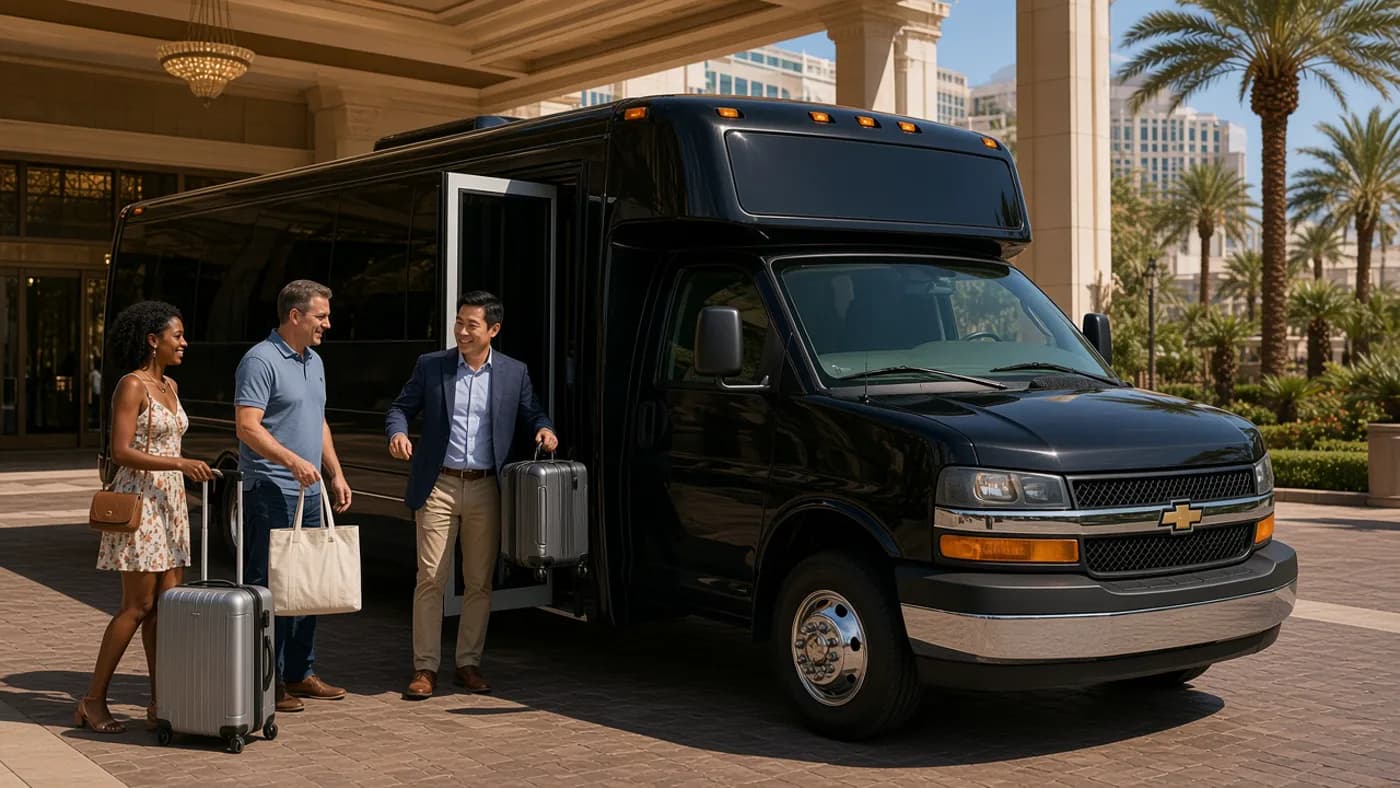 Charter Service party bus in Las Vegas