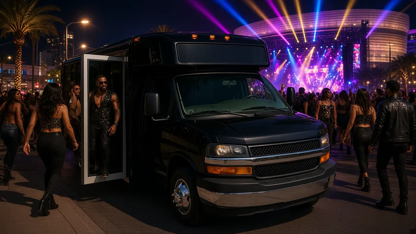Concert party bus in Las Vegas