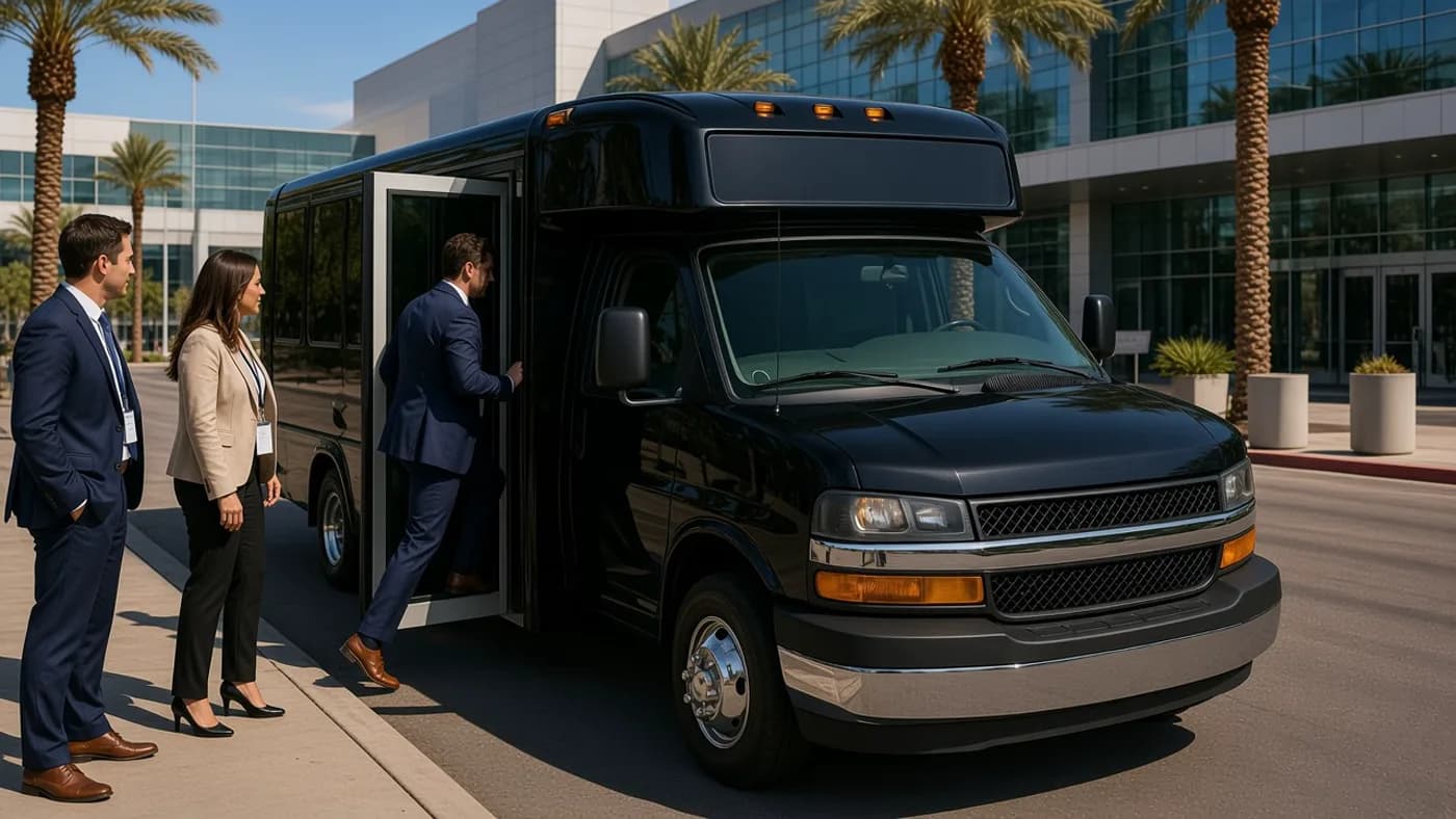 Convention Transportation party bus in Las Vegas