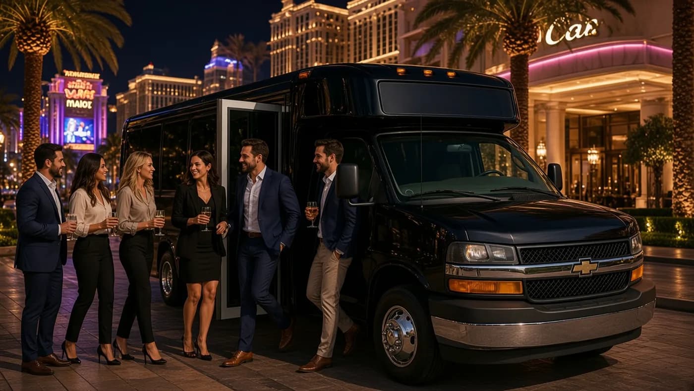 Corporate Event party bus in Las Vegas