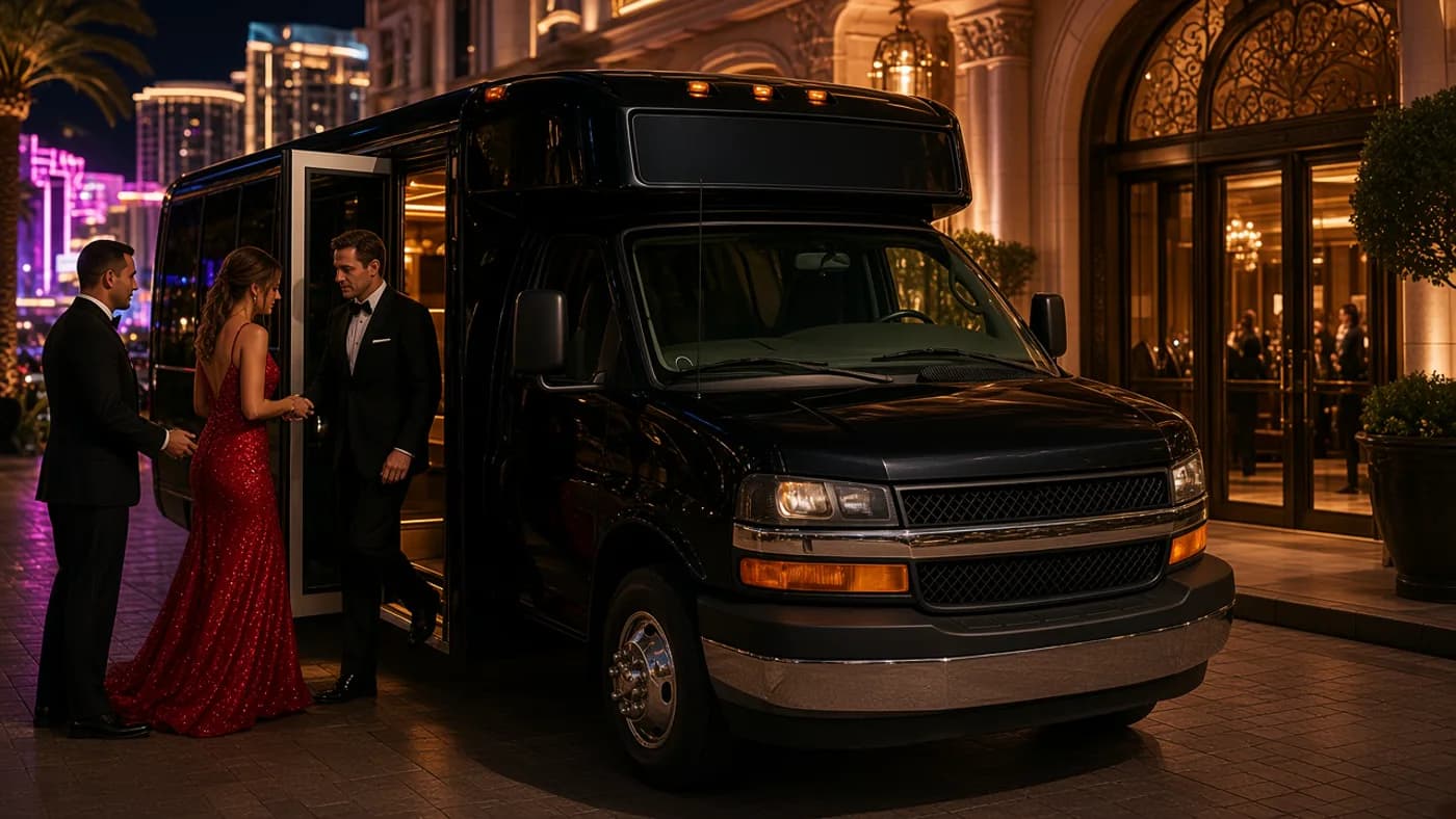 Special Dinner party bus in Las Vegas