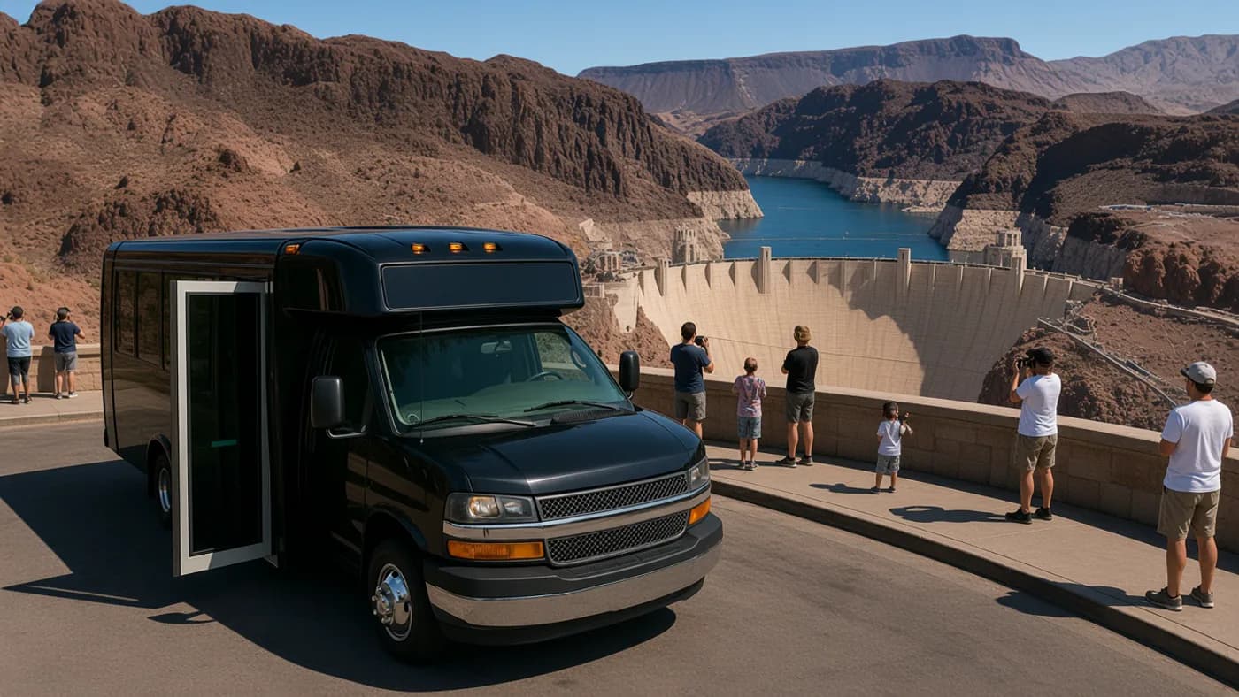 Hoover Dam party bus in Las Vegas