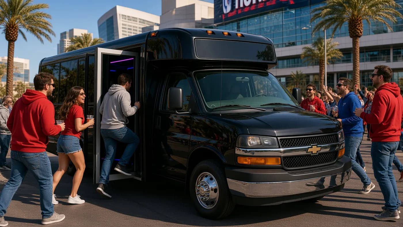 March Madness party bus in Las Vegas
