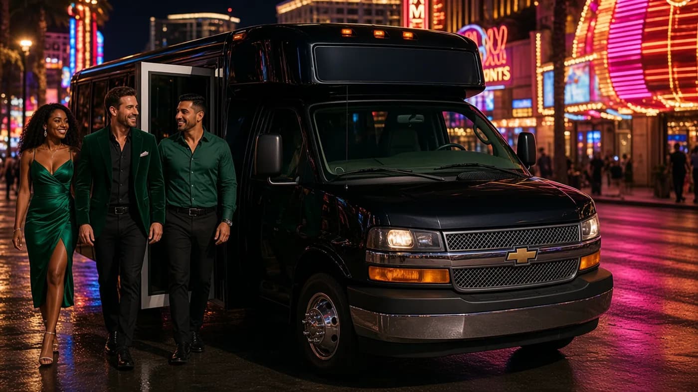 St. Patrick's Day party bus in Las Vegas