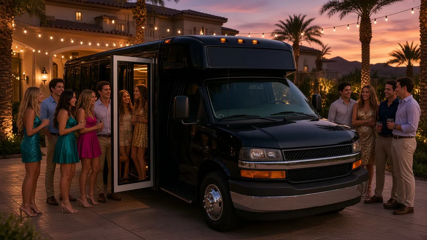 Sweet 16 party bus in Las Vegas