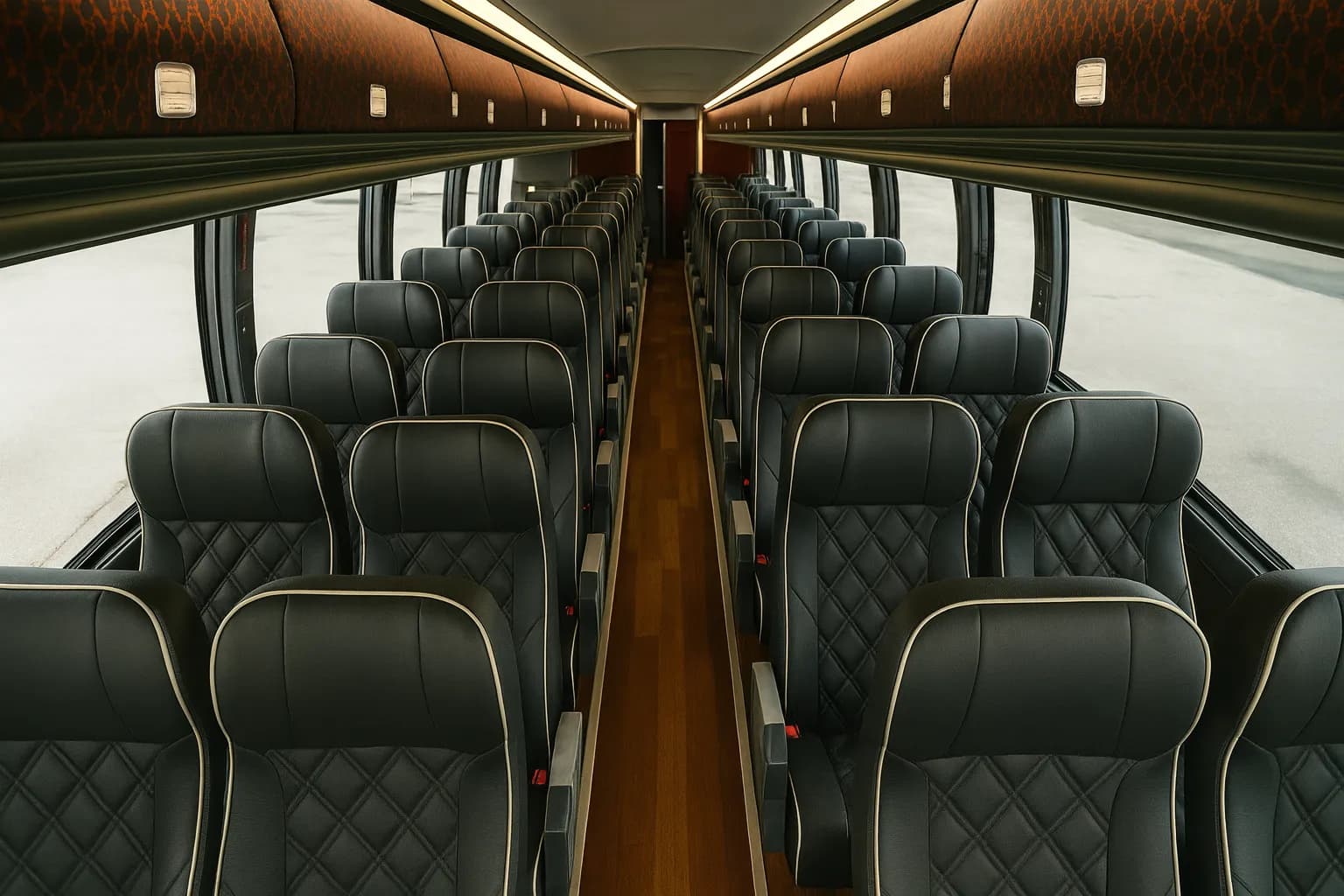 54 Passenger Coach Bus interior