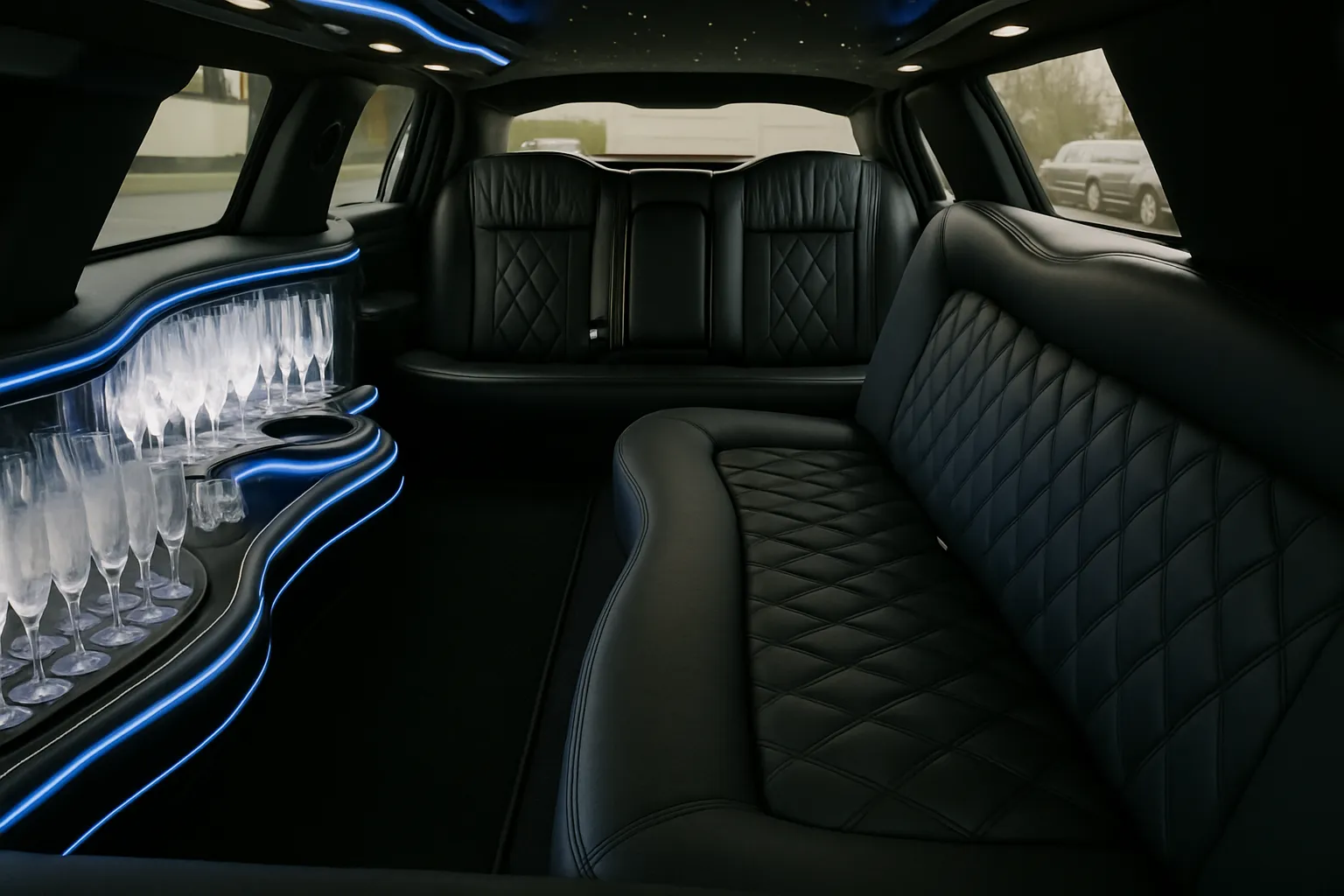 8 Passenger Limo interior